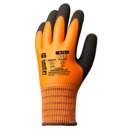 Coverguard - Gants de protection chimique orange en latex crêpé EUROCHEM  L3820 (Pack de 12)