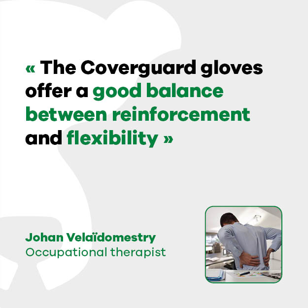 Johan Velaïdomestry, occupational therapist: "I really encourage my patients to make the right choices when it comes to PPE.