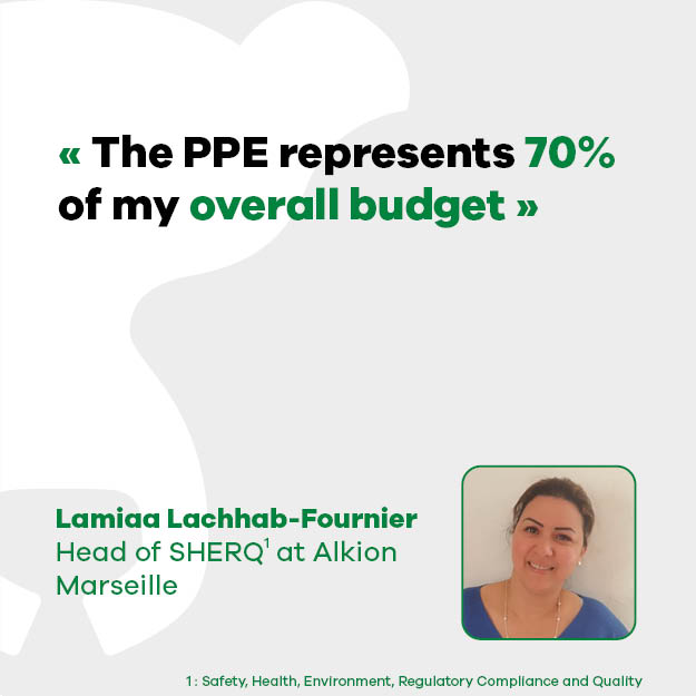 Lamiaa Lachhab-Fournier, SHECQ Manager at Alkion Marseille: "PPE accounts for 70% of my overall budget".