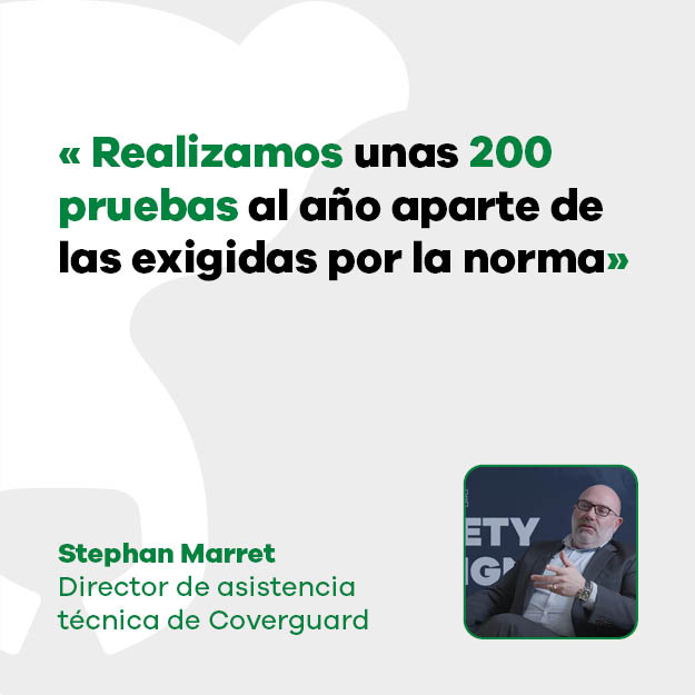 Stephan Marret, Director de Asistencia Técnica: "Cada año realizamos unas 200 pruebas distintas de las exigidas por la norma".