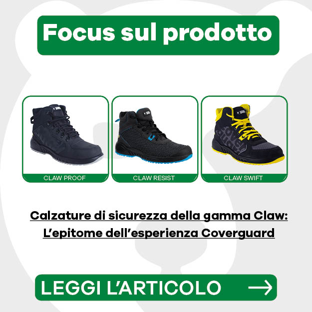 Nuove scarpe di sicurezza CLAW: un compendio dell'esperienza Coverguard