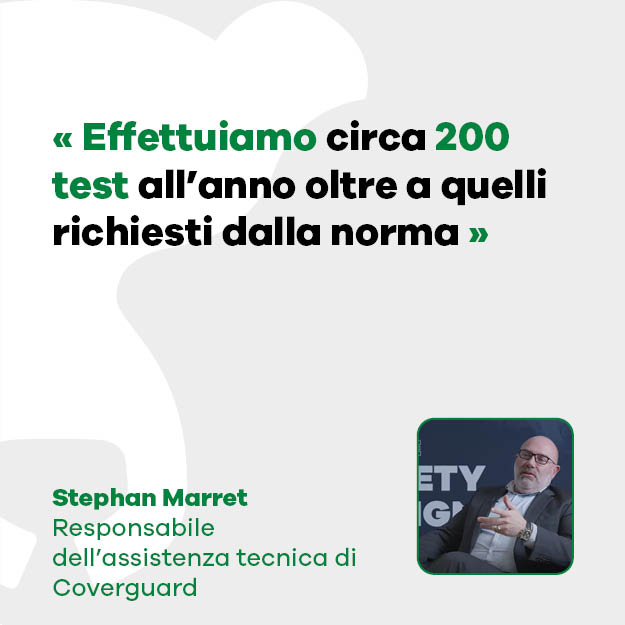 Stephan Marret, responsabile dell'assistenza tecnica: "Ogni anno eseguiamo circa 200 test oltre a quelli richiesti dalla norma".