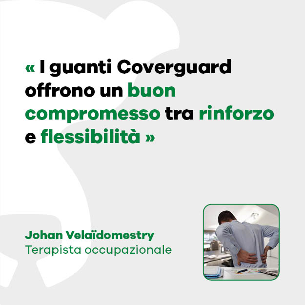 Johan Velaïdomestry, terapista occupazionale: "Incoraggio molto i miei pazienti a fare le scelte giuste quando si tratta di DPI.